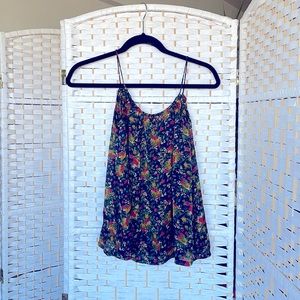 Floral blousy tank